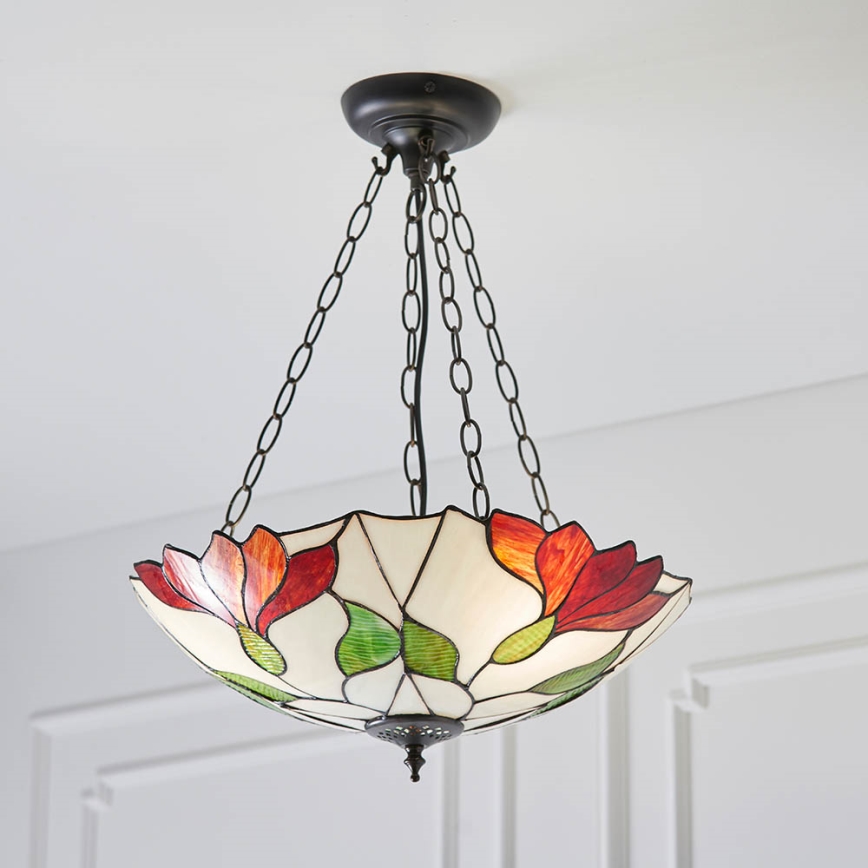 Endon 70946 - Suspension chaîne BOTANICA 3xE27/60W/230V d. 45 cm