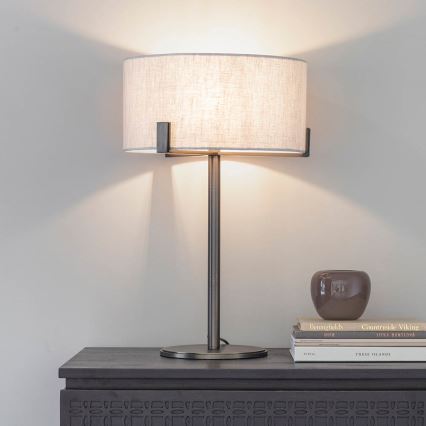 Endon 72631 - Tischleuchte HAYFIELD 1xE27/40W/230V bronze/grau