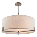 Endon 72635 - Lampadario a sospensione con supporto rigido HAYFIELD 3xE27/40W/230V cromo opaco/grigio