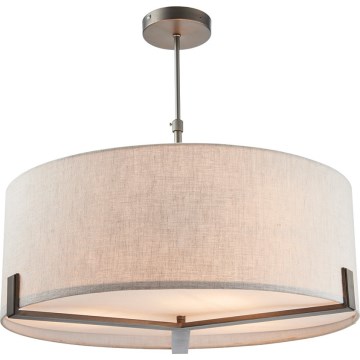 Endon 72635 - Lampadario a sospensione con supporto rigido HAYFIELD 3xE27/40W/230V cromo opaco/grigio