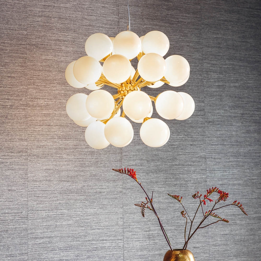 Endon 76499 - Lampadario sospeso su cavo OSCAR 28xG9/18W/230V oro