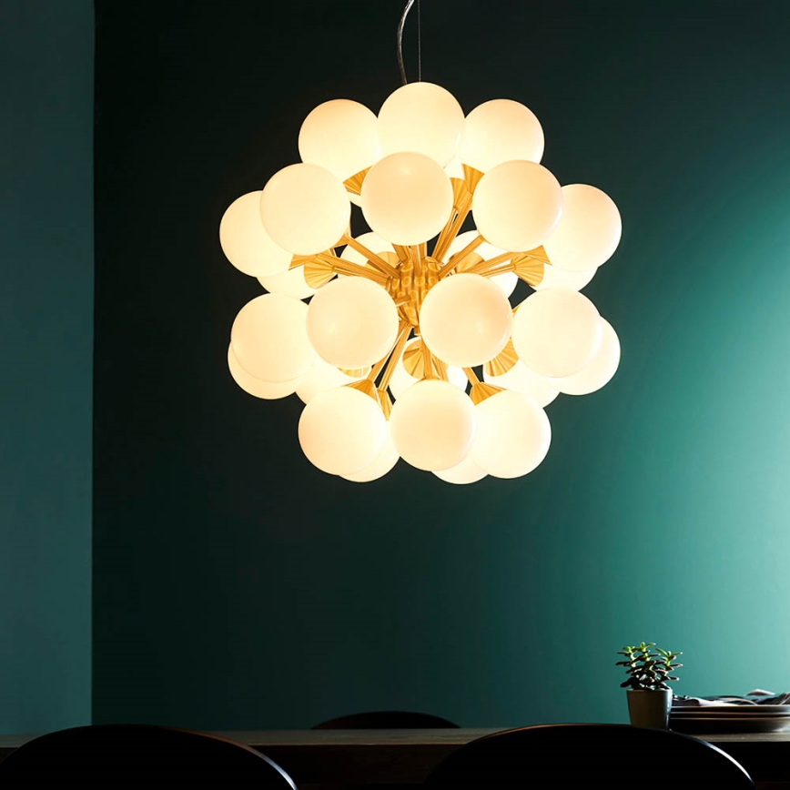 Endon 76499 - Lampadario sospeso su cavo OSCAR 28xG9/18W/230V oro
