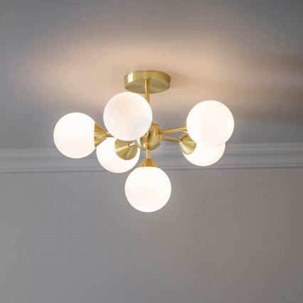 Endon 76501 - Lustre sur tige OSCAR 6xG9/5W/230V doré