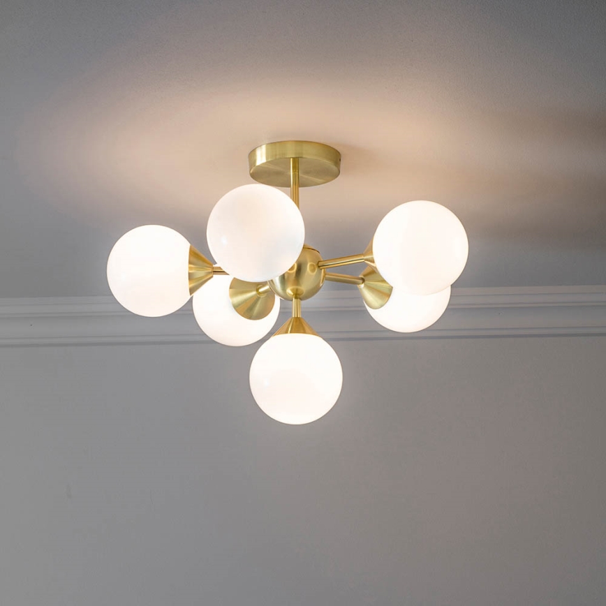 Endon 76501 - Lustre sur tige OSCAR 6xG9/5W/230V doré