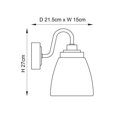 Endon 77088 - Applique da parete per bagno ASHBURY 1xE14/4W/230V IP44, cromo lucido
