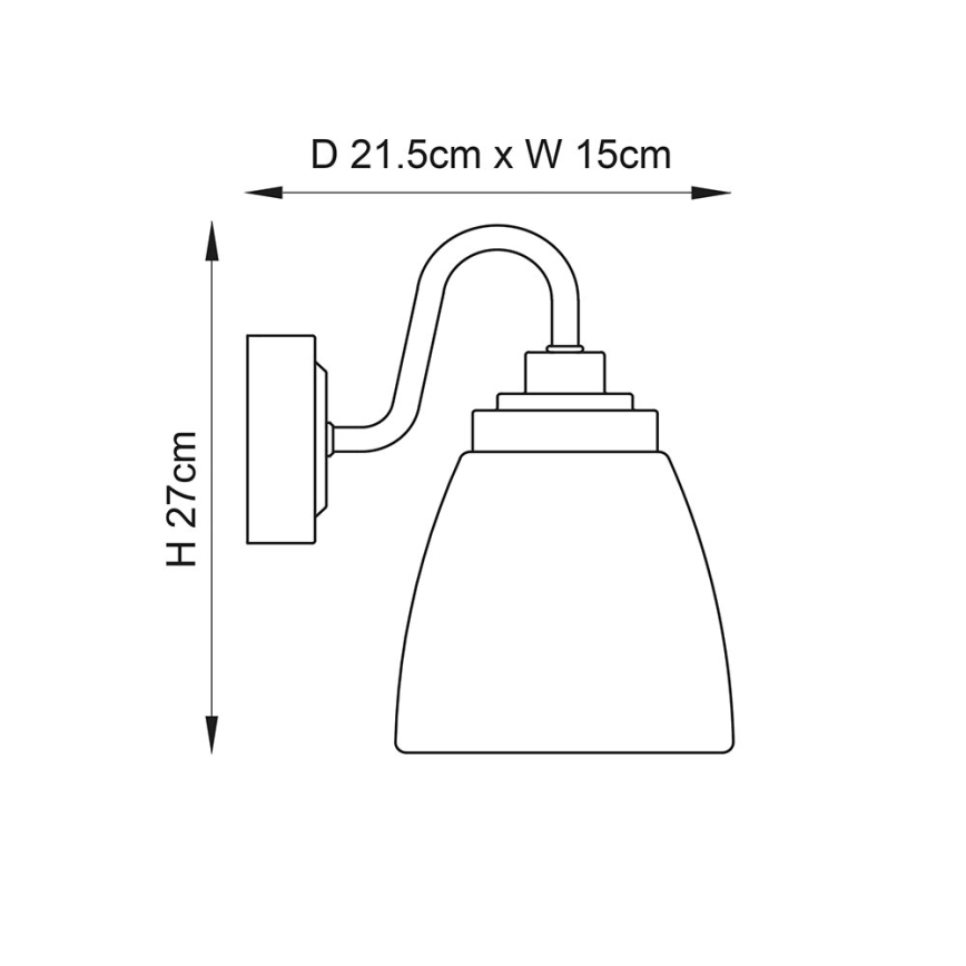 Endon 77088 - Applique da parete per bagno ASHBURY 1xE14/4W/230V IP44, cromo lucido