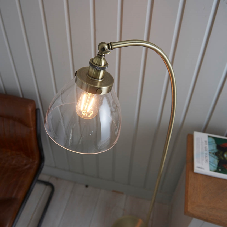 Endon 77860 - Lampada con piedistallo HANSEN 1xE27/40W/230V ottone
