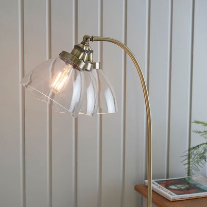 Endon 77860 - Lampada con piedistallo HANSEN 1xE27/40W/230V ottone