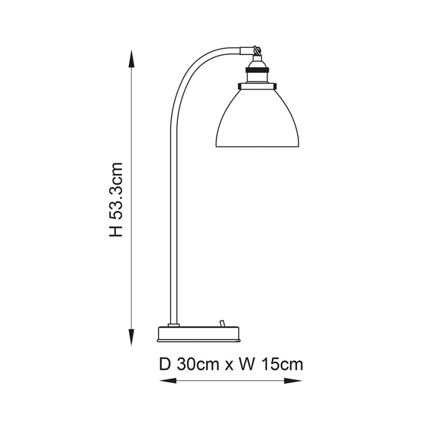 Endon 77861 - Lampada da tavolo HANSEN 1xE27/40W/230V rame