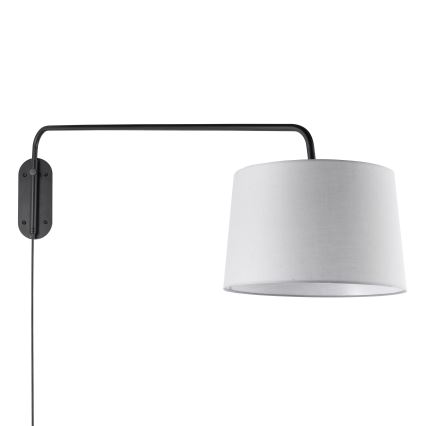 Endon 79380 - Lampada da parete CARLSON 1xE27/40W/230V grigia/nera