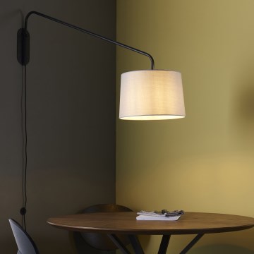 Endon 79380 - Wandleuchte CARLSON 1xE27/40W/230V grau/schwarz