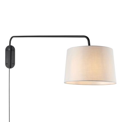 Endon 79380 - Wandleuchte CARLSON 1xE27/40W/230V grau/schwarz