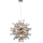 Endon 81583 - Hängeleuchte mit Kabel JOULES 9xE14/7W/230V glänzender Chrom/rauchfarbenes Glas