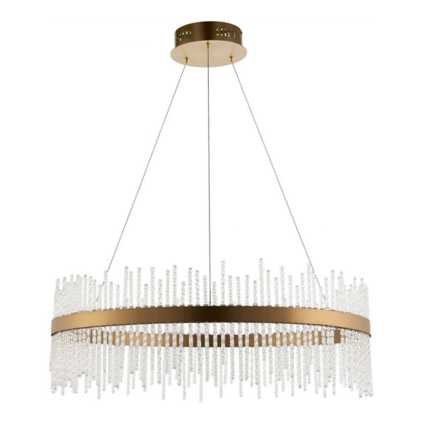 Endon 81908 - Lampadario dimmerabile a LED su cavo ADRIEL LED/58W/230V 3000K diam. 70 cm oro/trasparente