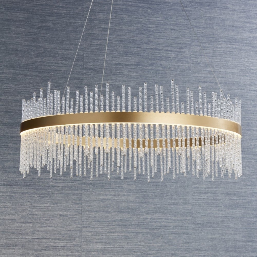 Endon 81908 - Lustre LED dimmable sur câble ADRIEL LED/58W/230V 3000K Ø 70 cm doré/transparent