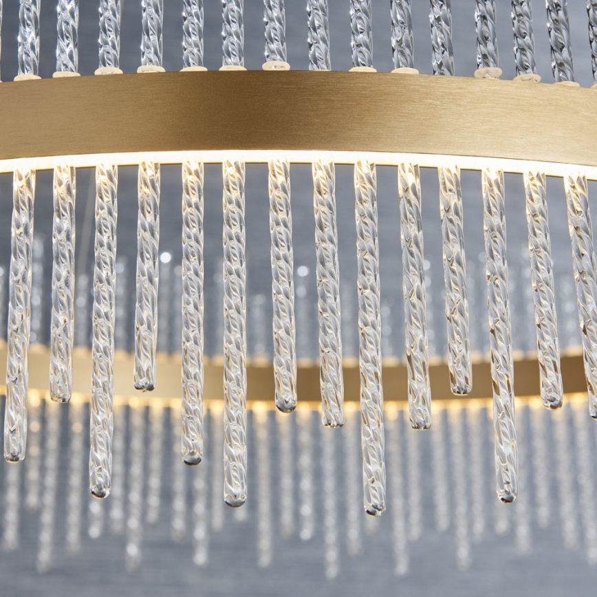 Endon 81908 - Lustre LED dimmable sur câble ADRIEL LED/58W/230V 3000K Ø 70 cm doré/transparent