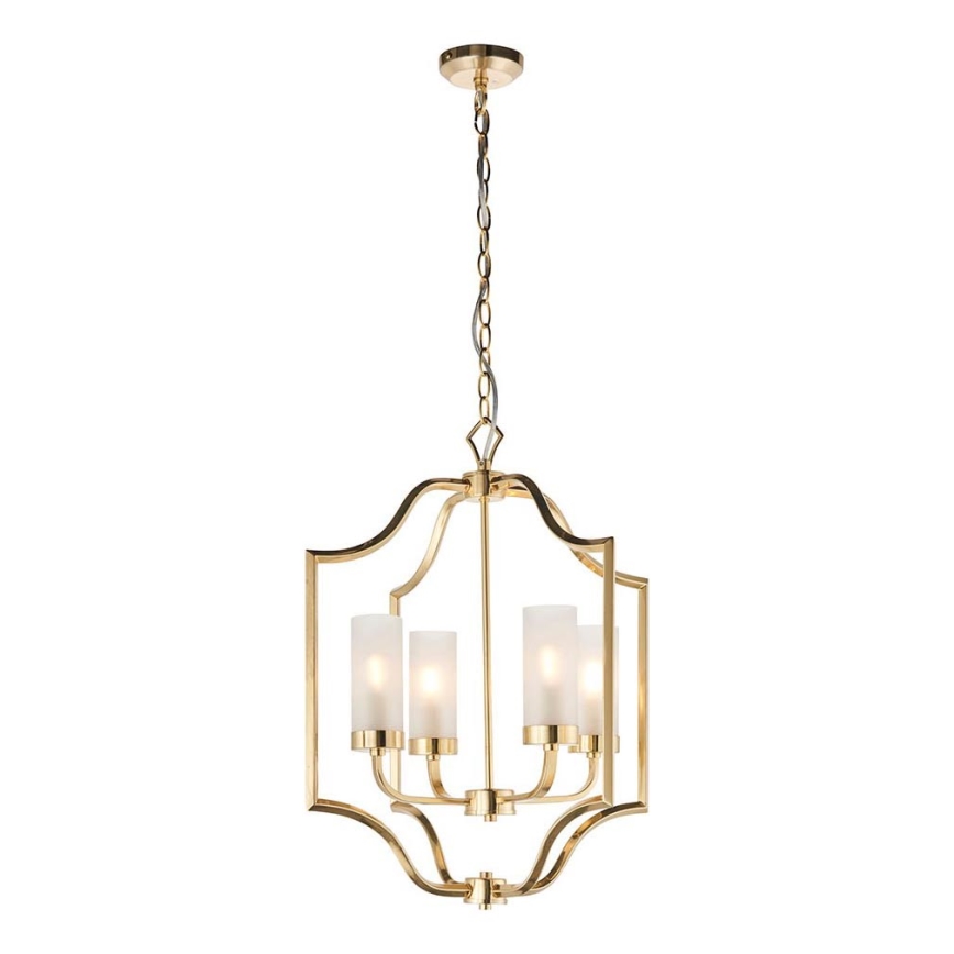 Endon 81914 - Kronleuchter mit Kette EDREA 4xE14/6W/230V Messing