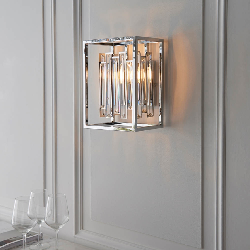 Endon 81932 - Wandleuchte ACADIA 1xE14/40W/230V glänzender Chrom