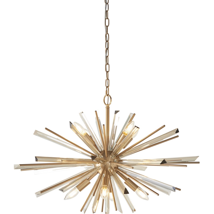 Endon 81935 - Lampadario a catena 8xE14/40W/230V, finitura dorata