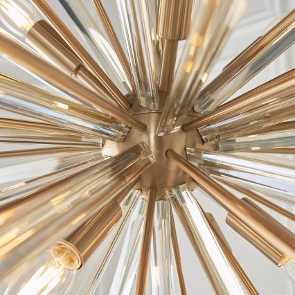 Endon 81935 - Lampadario a catena 8xE14/40W/230V, finitura dorata