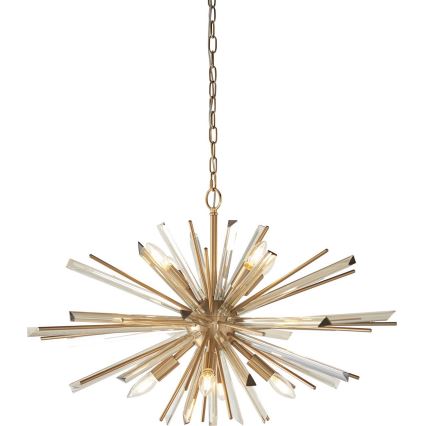 Endon 81935 - Lustre à chaîne 8xE14/40W/230V doré