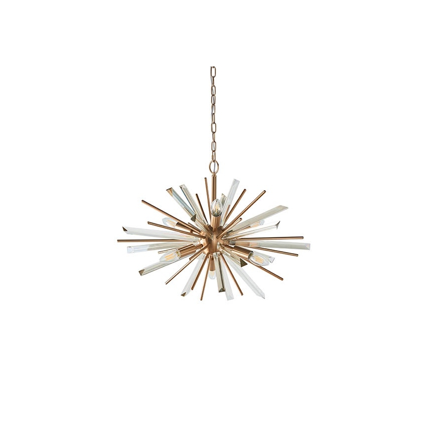 Endon 81936 - Kronleuchter mit Kette 6xE14/40W/230V goldfarben