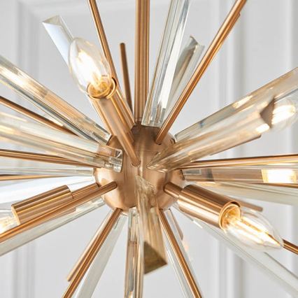 Endon 81936 - Kronleuchter mit Kette 6xE14/40W/230V goldfarben