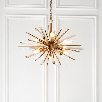 Endon 81936 - Lustre à chaîne 6xE14/40W/230V doré