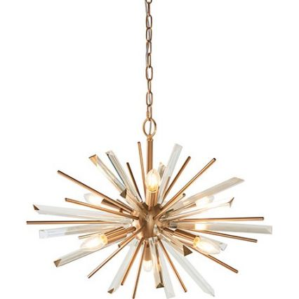Endon 81936 - Lustre à chaîne 6xE14/40W/230V doré