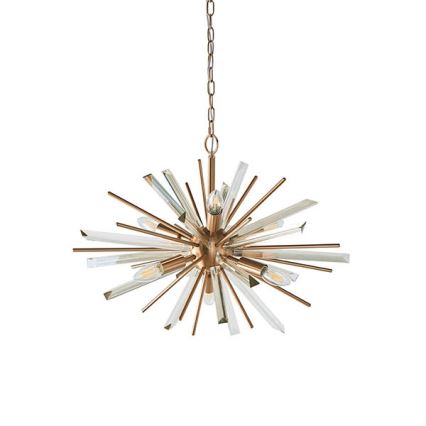 Endon 81936 - Lustre à chaîne 6xE14/40W/230V doré
