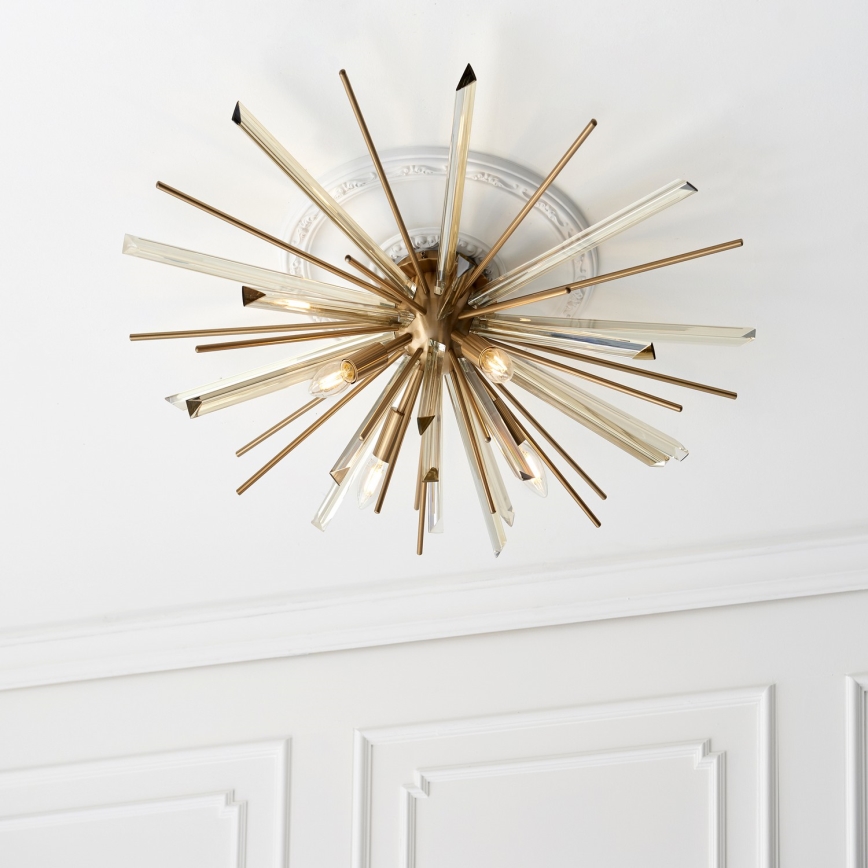 Endon 81937 - Deckenleuchte 4xE14/40W/230V, Ø 80 cm, goldfarben