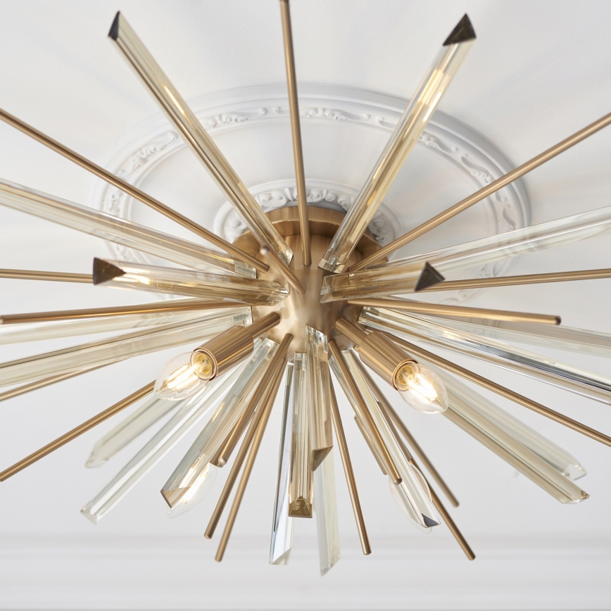 Endon 81937 - Plafonnier 4xE14/40W/230V, Ø 80 cm, doré