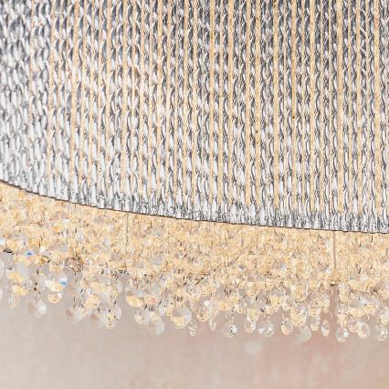 Endon 81979 - Lustre en cristal sur câble GALINA 8xG9/25W/230V chrome brillant