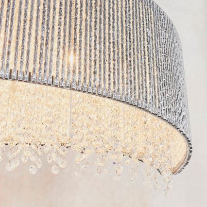 Endon 81979 - Lustre en cristal sur câble GALINA 8xG9/25W/230V chrome brillant