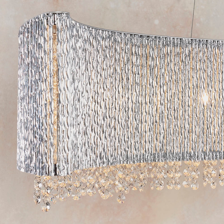 Endon 81979 - Lustre en cristal sur câble GALINA 8xG9/25W/230V chrome brillant