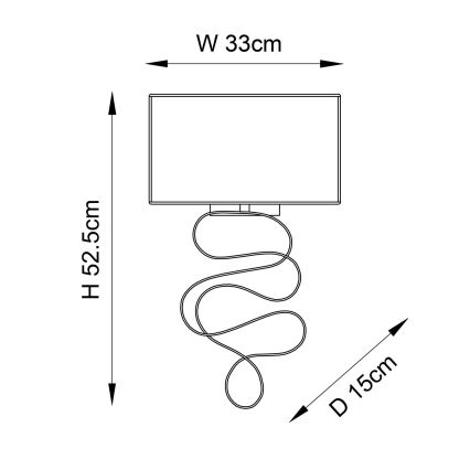 Endon 82070 - Applique murale 1xE27/10W/230V blanc/laiton