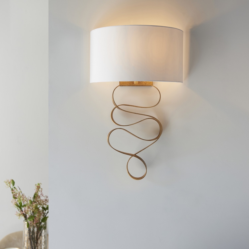 Endon 82070 - Lampada da parete 1xE27/10W/230V bianca/ottone