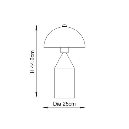 Endon 90522 - Tischlampe NOVA 1xE27/60W/230V Messing