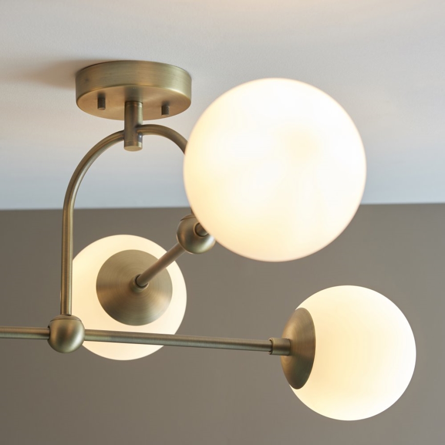 Endon 90843 - Lampada a soffitto ONTARIO a montaggio superficiale 4xE14/7W/230V in ottone