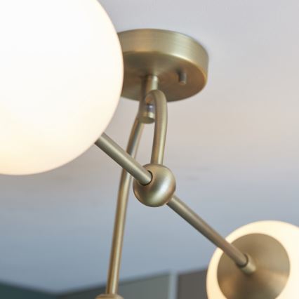 Endon 90843 - Lampada a soffitto ONTARIO a montaggio superficiale 4xE14/7W/230V in ottone