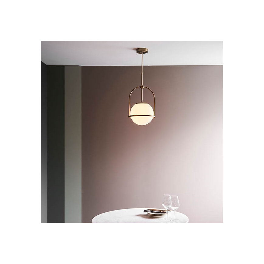 Endon 90844 - Suspension sur tige ONTARIO 1xE27/10W/230V laiton