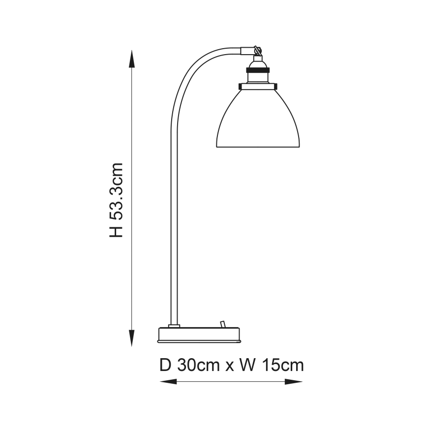 Endon 91740 - Tischleuchte HANSEN 1xE14/40W/230V matt Chrom
