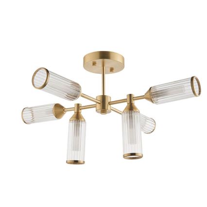 Endon 92213 - Lampadario a stelo 6xG9/3W/230V ottone