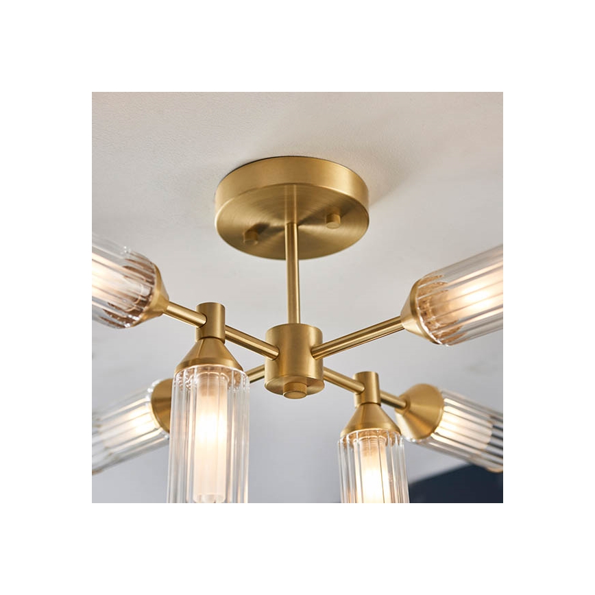 Endon 92213 - Lampadario a stelo 6xG9/3W/230V ottone