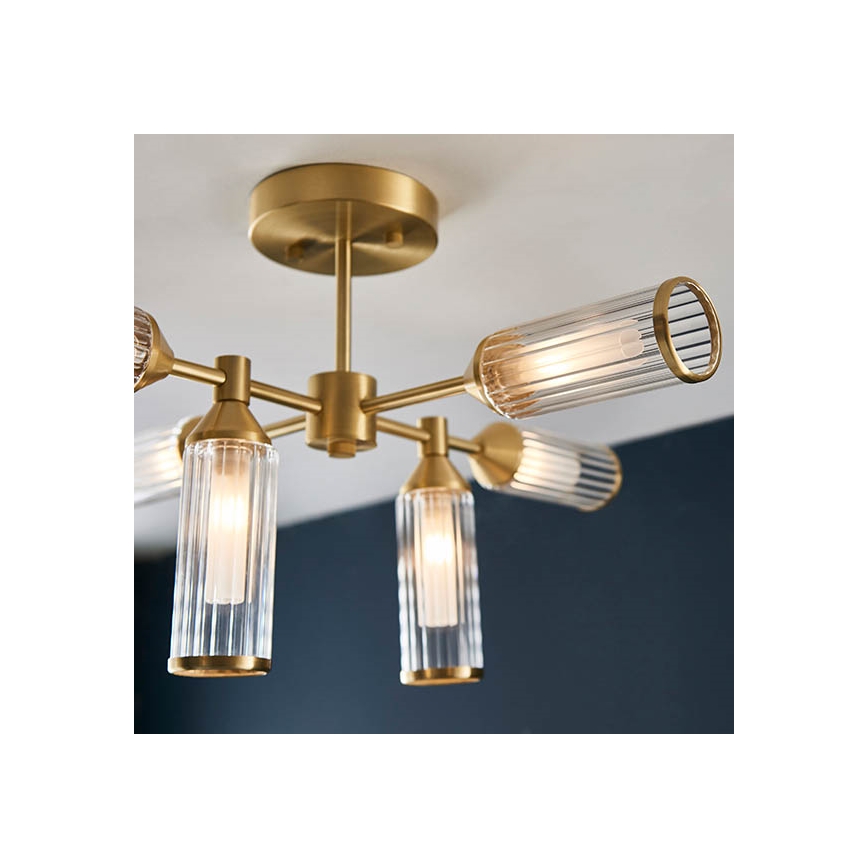 Endon 92213 - Lampadario a stelo 6xG9/3W/230V ottone