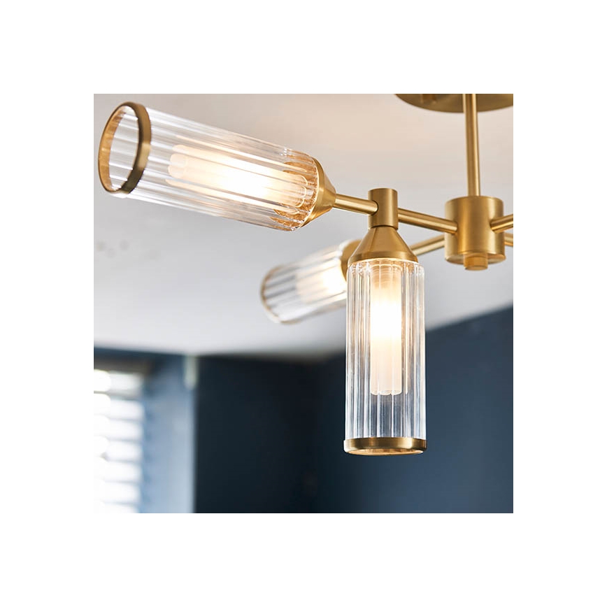 Endon 92213 - Lustre sur tige TOUR 6xG9/3W/230V laiton