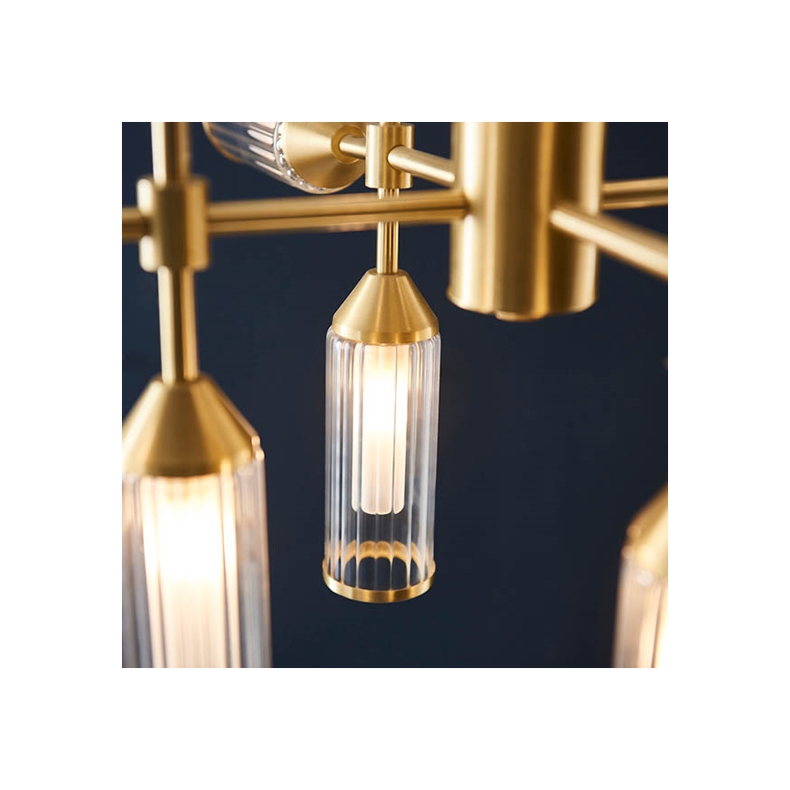 Endon 92214 - Lampadario a stelo TOUR 12xG9/3W/230V ottone