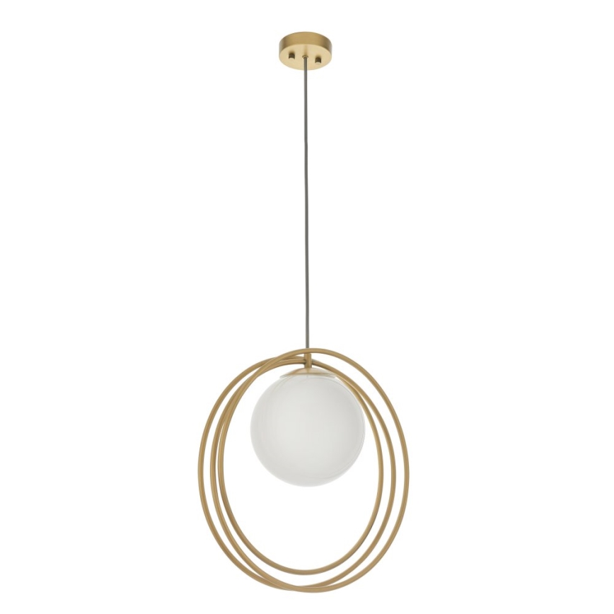 Endon 92488 - Pendelleuchte EMILIO mit Kabelabhängung 1xE27/10W/230V gold/weiß