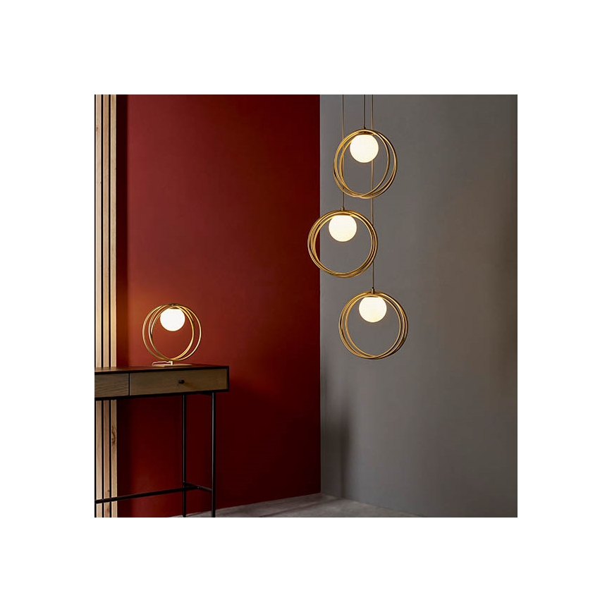 Endon 92491 - Lampada da tavolo EMILIO 1xG9/3W/230V oro/bianco