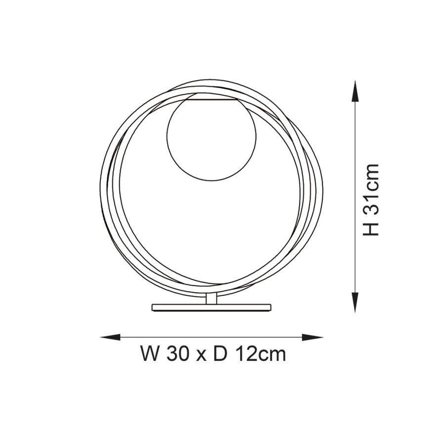 Endon 92491 - Lampe de table EMILIO 1xG9/3W/230V dorée/blanche